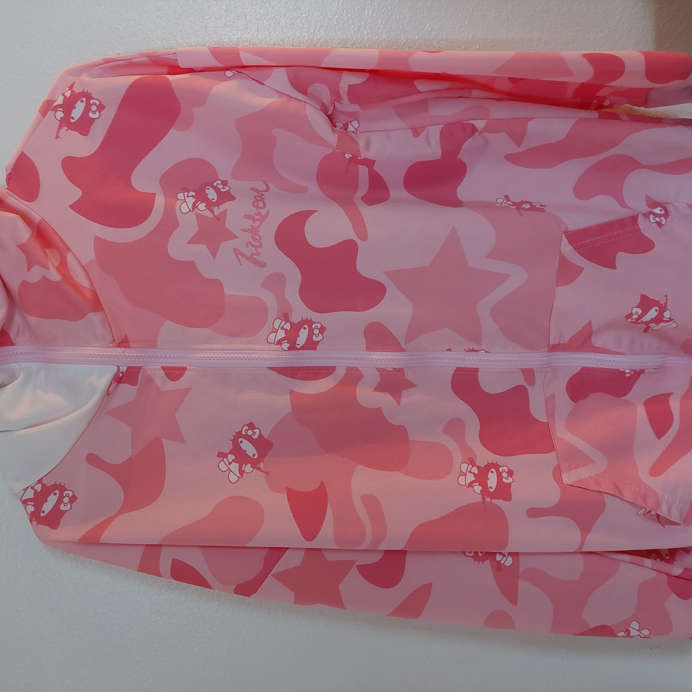 Pink Hello Kitty Inspired Camo Zip-Up Hoodie Face Zip Up Size L/XL
